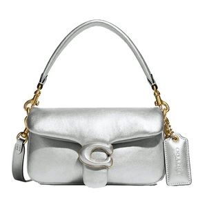 Worn once coach metallic sliver small
